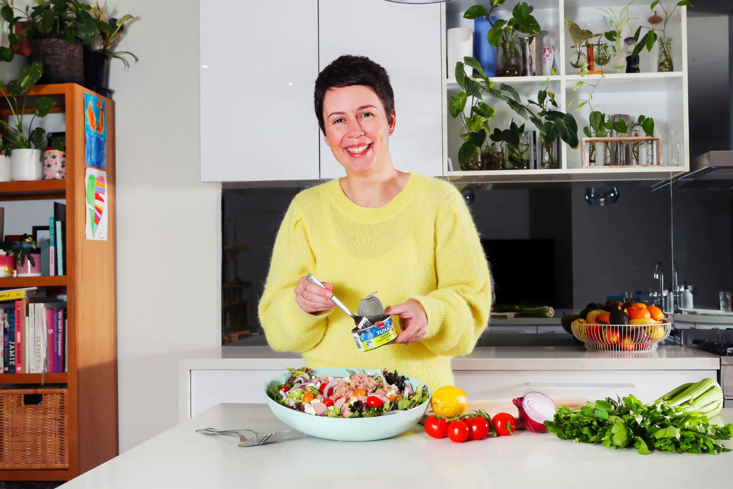 Jessica Christie using MSC-certified Coles Own Brand canned tuna