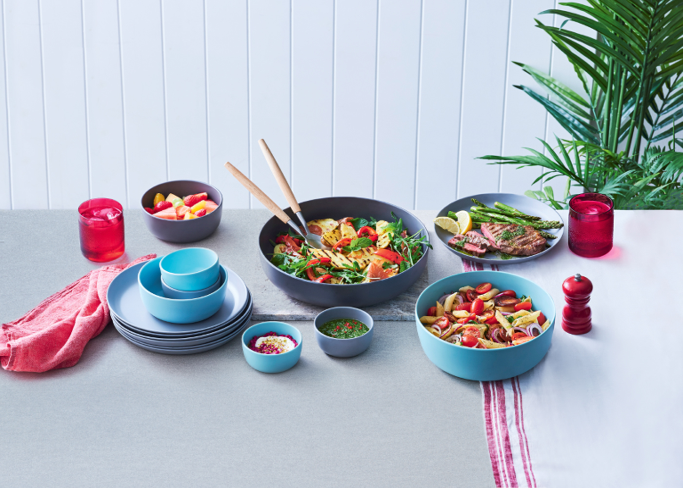 The full range of Coles' Picnicware collectible campaign 