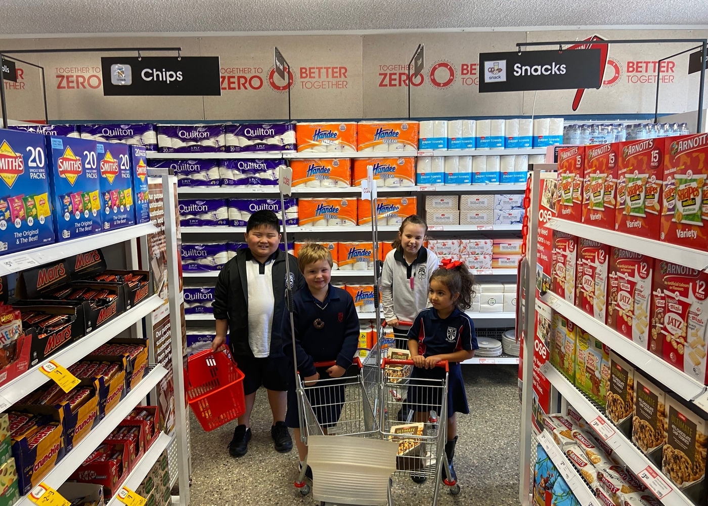 Coles has fitted out a fully functioning supermarket at St Lucy's School