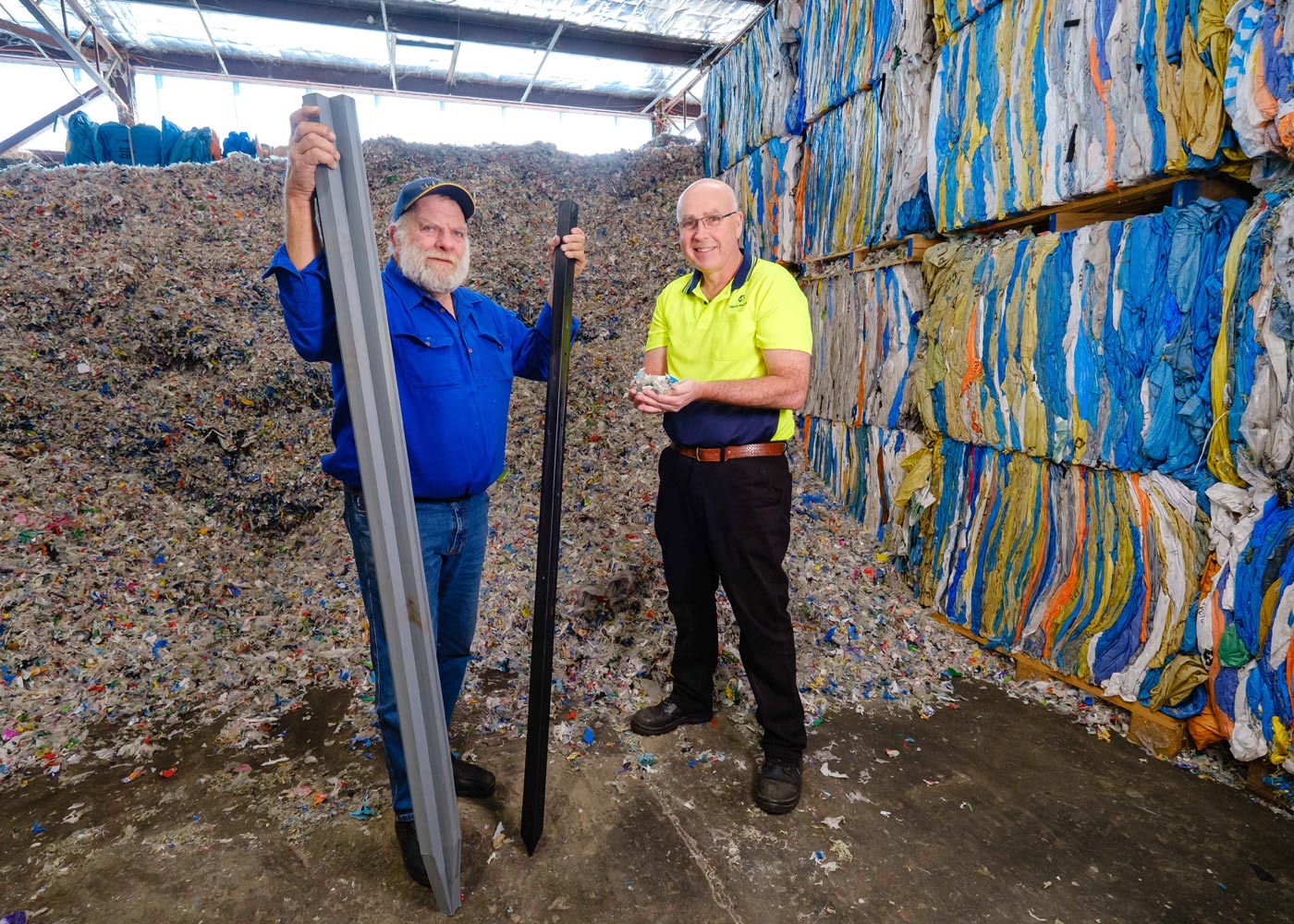 David Hodge from Plastic Forests and Tumbarumba beef farmer Steve McKay