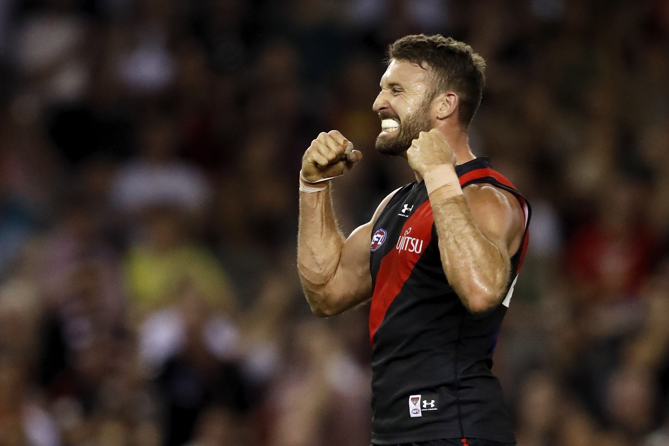 Cale Hooker from Essendon, who is one of the biggest goal kickers this year. 