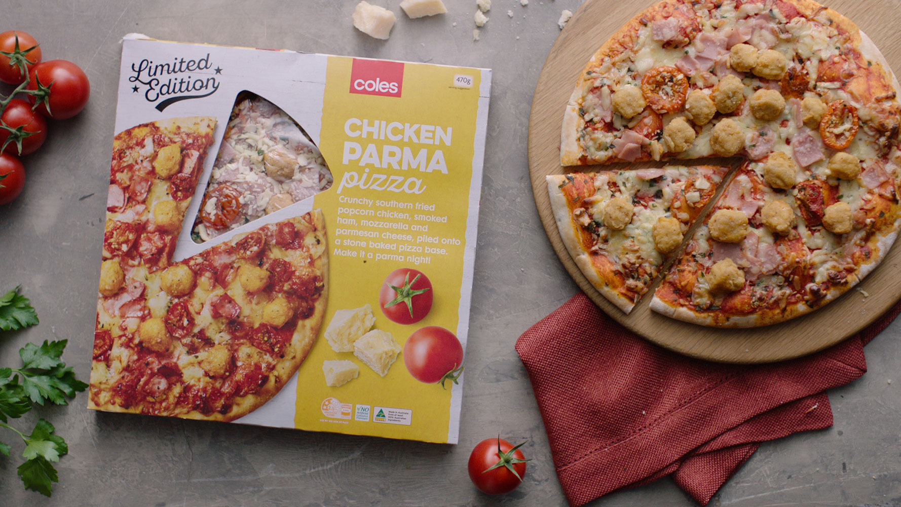 Coles Chicken Parma Pizza